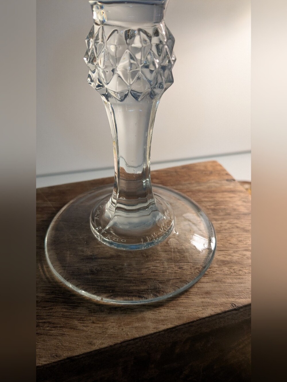 Vintage 1960s Indiana Glass Pedestal Compote/ Candy Dish, Diamond Point Pattern - Picture 7 of 12